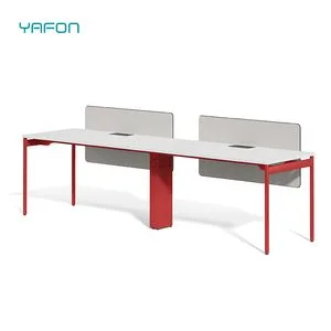 Modern Office Furniture Particle Board Desktop Computer 4 Person Office Desk for 4 Seater Workstation