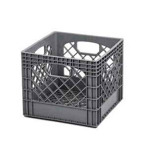 High Quality Factory Price Pink/Grey HDPE Plastic Storage Milk Crate for Household