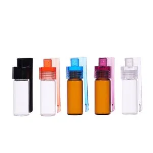 38 51 56 67mm Glass Medication Pill Box Small Portable Round Medicine Bottles Pill Cases with Clip
