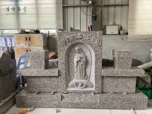 Американский памятник качественного исполнения гранитный надгробие с красивой резьбой