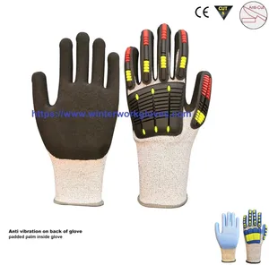 Anti Vibration Gloves Cut and TPR Impact Resistant Hand Protection Insulated Work Gloves