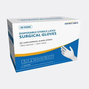 High Quality Surgical Latex Medical Gloves Powder-Free or Powdered with CE&ISO13485