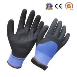 Insulated Coated Sandy Nitrile Low Temperature Winter Work Gloves