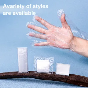 Sturdy Environmentally Friendly 5X6.5cm Disposable Polyethylene Hair Color Glove