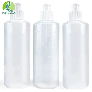 Plastic Cleaning Bottle with Squeezable Label and Scale