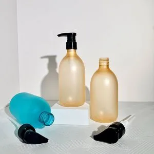 Empty Colored Pump Dispenser Bottle for Hair Care Bathroom