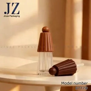Jinze Custom Lipgloss Tube Gold Cosmetic Plastic Bottle Lipgloss