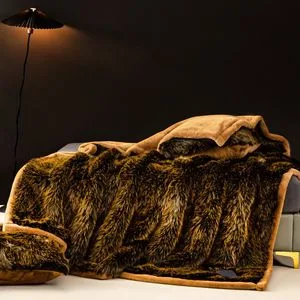 Opulent Rabbit Fur Bed Cover for Premium Comfort
