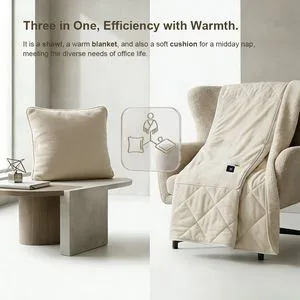 Polar Fleece 3-in-1 Multi-Purpose USB Heated Blanket Cushion
