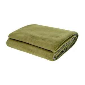 Wrapped and Thickened Green Blanket Double-Sided Fleece Blanket