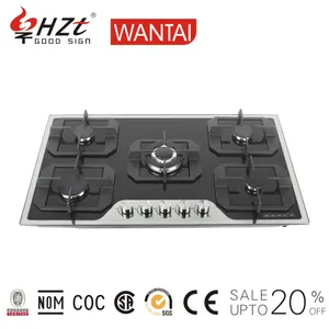 Встраиваемая кухонная плита с газовыми конфорками 5 и конфоркой для вок, высокая мощность, газовая плита для домашней кухни, газовая варочная панель, газовая плита