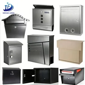 OEM Outdoor Carbon Steel/Stainless Steel Letter Box Courier Newspaper Black Postbox Mailbox
