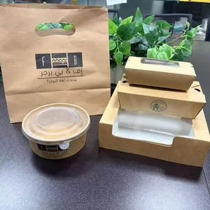 Custom Kraft Paper Take Away Food Container Disposable Custom Box