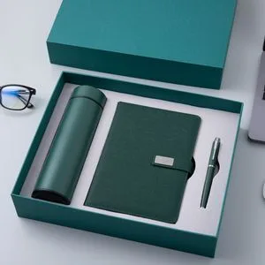 Wholesale Christmas Promotional Luxury Gift Items Notebook A5 Leather Journal Customized Business Office Diary Corporate Gift Set with Pen