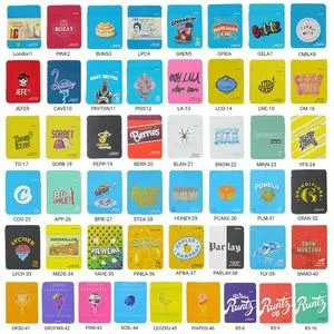 Tobacco Flower Looseleaf Standing Cookie Custom Candy Bear Mylar Barrier Edible Pouch Bag with Hologram Sticker