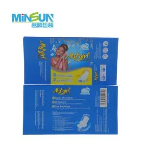 Custom Printed Diaper Bag Sanitary Napkin Packaging Bag with Easy Tear Notch and High Barrier Foil for Mygirl 10PCS Pads