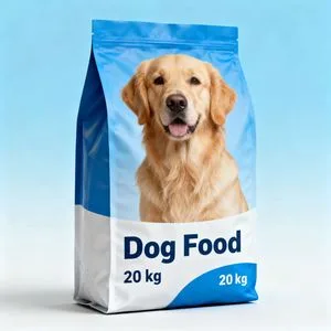 Custom Printing Stand up Pouch Plastic Resealable Stand up Pouch Pet Food Flat Bottom Bag Ziplock Dog Cat Food Flexible Packaging Bag