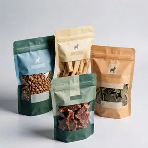 Cat Food Bag Recyclable Eco Friendly Resealable Ziplock Pet Food Packaging Bag
