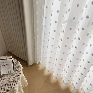 Jacquard and Cutting Sheer Curtains Sheer Fabric