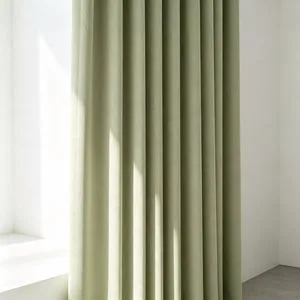 Custom Sage Green Blackout Bedroom Curtain for Hotel Project