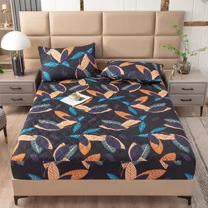 Wholesale OEM/ODM Home Textile Luxury Printed Microfiber Fabric Blue White Flowers 3/7 PCS Duvet Cover Bed Sheet Set Full/Queen/King Printing Sabanas Bedding