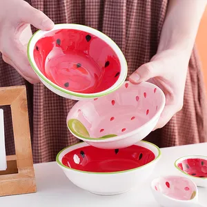 Wholesale Cartoon Bowl Spoon Children's Cute Rice Soup Ceramic Tableware