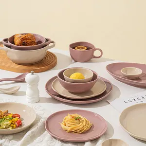 Creative Hotel Restaurants Serving Dish Platter Ceramic Salad Soup Bowl Sets Tableware