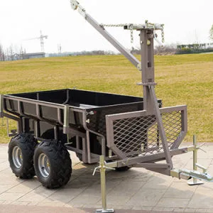 Wholesale Grey Color with Four Wheel Utility Farm Trailer Box Trailer