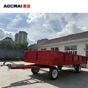 Heavy Load Turntable Guardrail Trailer, Industrial Rotating Platform Cargo Transporter