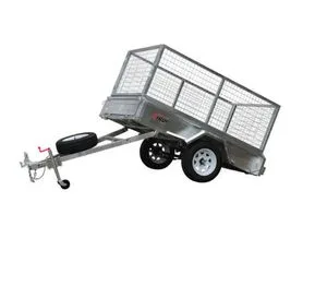 ATV Trailer Chassis Truck Galvanized Box Cage Trailer Single Axle Car Trailer