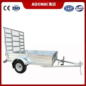 8X5 / 10X5 Cage Box Trailer with Rear Ramp, Hot-Dipped Galvanized Mesh Utility Trailer, Direct Factory Supply
