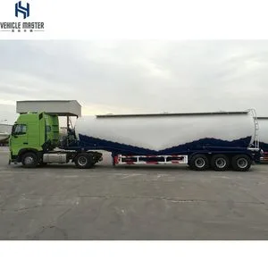 Vehicle Master 2 Axles 3 Axles V Shape Dry Bulk Cement Powder Tanker Trailer 45 Cbm 50 Cbm Bulk Cement Tanker Trailer