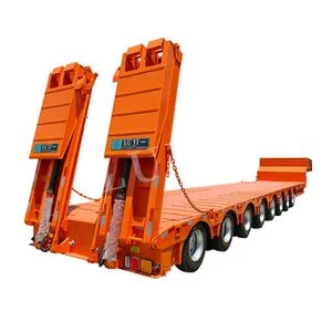 Heavy Duty Lowbed Semi Trailer 100tons-150tons Extendable Low Bed Semi Trailer