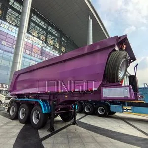 Factory Price 4 Axle 50ton 60 Ton Hydraulic End Dump Trailer Read Dumper Tipper Dump Truck Semi Trailer for Coal /Sand/Gravel