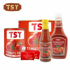 Ketchup Sauce 28-30% Brix Easy Open Tin Cans Double Concentrated Canned Tomato Paste