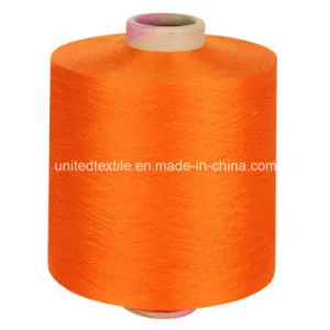 100% Polyester Yarn DTY Low Elastic with 600d/192f Him Orange