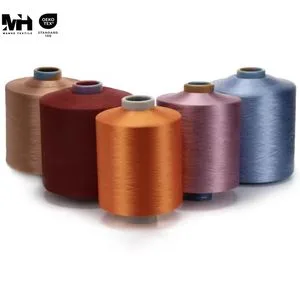 Hilo Poliester DTY75D/72f/2 S+Z SD SIM Lim Dope Dyed Polyester Textured Filament Yarn