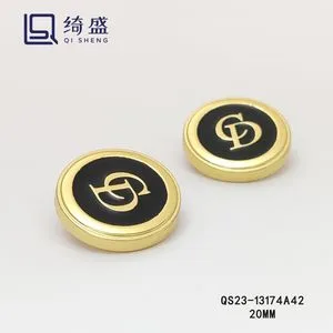 Gold and Black Design Alloy/Fancy/Metal/Shank Button for Coat/Sweater/Bags/Shirts Trims