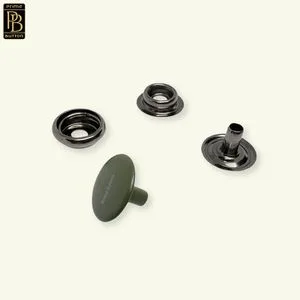 High Quality Standard Steel Matt Green Metal Snap Buttons for Clothing Accessories