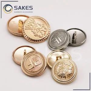 Classic Look Metal Zinc Alloy Sewing Button with Hanger Plating Color