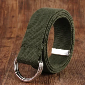 Custom Unisex Strap Fabric Canvas Belts for Man Adjustable Webbing Casual Mens Belt