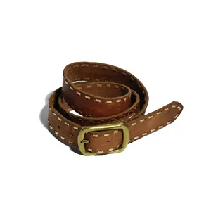 Wholesale Fashion Accessories Genuine Leather Bullet Waist Belt for Woman