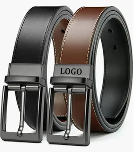 Men's Fashion Casual Business Suit Belt Adjustable Pin Buckle Genuine Leather Belt