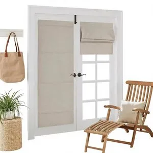 100% Blackout Polyester French Door Roman Indoor Privacy Window Blind