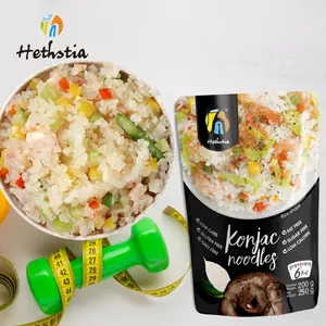 Halal Food Manufacturers Organic Rice Shirataki Konjac Low Carb Slim Rice Konjac Rice