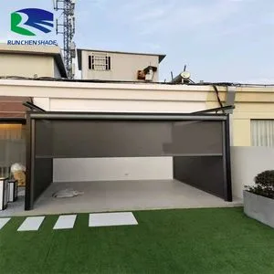 Automatic Smart Electric Drive Zip Track Outdoor Electric Roller Blinds Outdoor Blinds