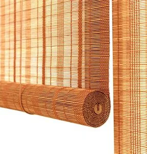Customized Bamboo Window Curtains Blinds as Shade in Rolling or Roman Style