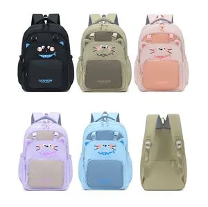 Cute Kids School Backpack Large Capacity Spinal Support Breathable Design School Bag