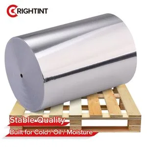 Brushed Silver PET Jumbo Roll Label Material for Custom Industrial Sticker Labels