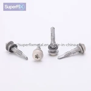 Star Drive Round Head Knurling Double Thread Self Drilling Screw